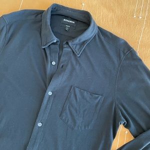 Bonobos Casual Button down shirt with pocket - Black - Medium Long Tailored Fit